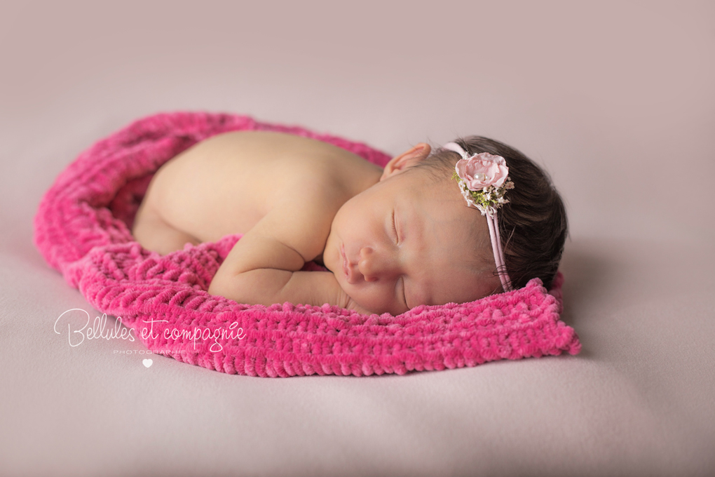 newborn posing rose