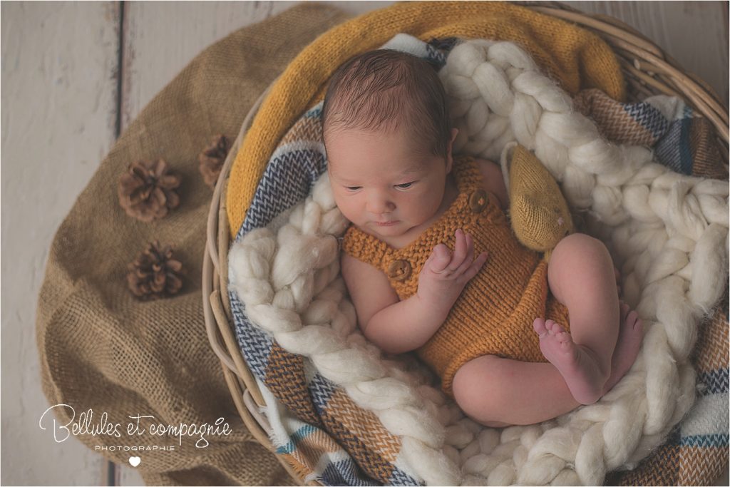 séance newborn posing par photographe naissance à Clermont-Ferrand Bellules et compagnie